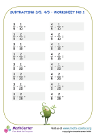 Subtracting 3/5 and 4/5