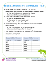 Finding a fraction of a unit problems no.5