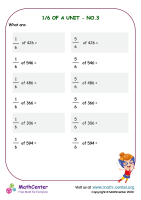 One sixth of a unit Worksheet 3