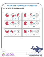 Subtracting Fractions with Diagrams 1