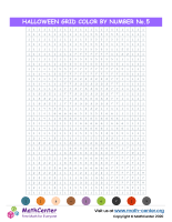 Halloween Grid Color By Number No.5