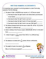 Writing numbers as exponents