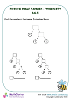 Finding Prime Factors - Worksheet No.5