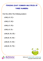 Finding Least Common Multiples of 3 Numbers