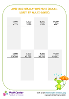 Fourth Grade Worksheets: Multi-digit Multiplication | Math Center