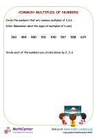 Common multiples of numbers No.1