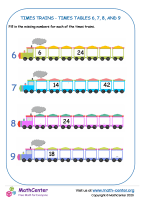 Times table 6, 7, 8 and 9 - trains