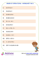 Fifth Grade Worksheets: Order of Operations | Math Center