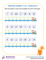 Ordering Numbers To 20 – Worksheet 2