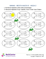 Resta De Ranas Hasta 5 Hoja 2