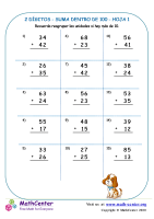 2 Dígito - Suma Dentro De 100 - Hoja 1