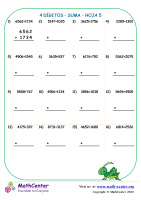 4 Dígito - Suma - Hoja 5