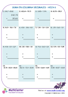 Suma En Columna Decimales Hoja 6