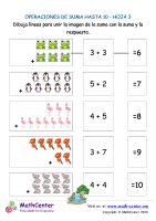 Operaciones De Suma Hasta 10 Hoja 3