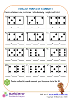 Hoja De Adiciones De Domino 4