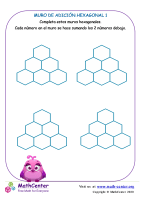 Plantilla de muro de sumas hexagonal Nº 1