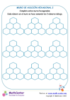 Plantilla de muro de sumas hexagonal Nº 2