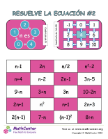 Resuelve el juego de ecuaciones # 2