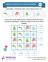 Navidad - Rompecabezas Cuadrado De Sumas 6