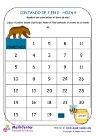 Contando De 2 En 2 Hoja 4