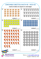 Contando Objetos Hasta 40 Hoja 1D