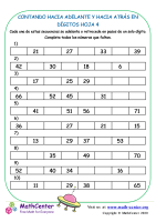 Contando Hacia Adelante Y Hacia Atrás En Dígitos Hoja 4