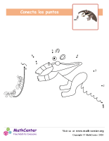 Conecta los puntos Hasta 10 - Oso Hormiguero