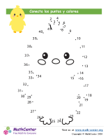 Conecta los puntos Hasta 41 - Polluelo de Pascua