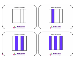 Tarjetas didácticas de fracciones con respuestas: quintos (cuadrados)