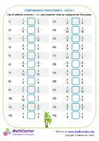 Comparando Fracciones Hoja 1