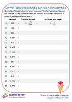 Convirtiendo Decimales Mixtos A Fracciones 3