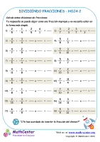 Dividiendo Fracciones Hoja 2