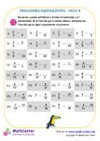 Fracciones Equivalentes Hoja 4