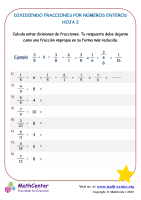 Dividiendo Fracciones Por Números Enteros Hoja 2