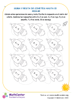 Suma Y Resta De Cohetes Hasta 10 Hoja 2
