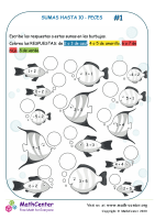 Divertida Suma De Peces A 10 Hoja 1