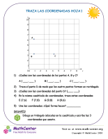 Trazar las coordenadas (1er cuadrante) - Hoja 1