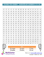 Colorea Por Número– Murciélago (Números 15 Hasta 20)