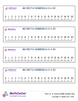 Mi recta numérica del 0 al 20 N° 1