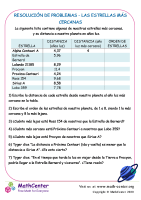 Resolución De Problemas - Las Estrellas Más Cercanas