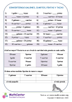 Convirtiendo Galones, Cuartos, Pintas Y Tazas 3