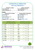 Conversión De Temperatura -Hoja De Ejercicios 2