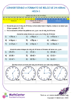 Convirtiendo A Formato De Reloj De 24 Horas Hoja 1