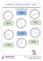 Corrige El Tiempo Para 1 Minuto Hoja 1