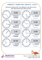 Corrige El Tiempo Para 1 Minuto Hoja 2