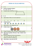 Prueba De Cálculo Mental 1:1