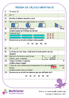 Prueba De Cálculo Mental 1:10