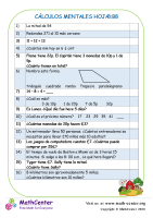 Cálculos Mentales Hoja 3:B8