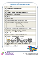 Cálculos Mentales Hoja 4:3