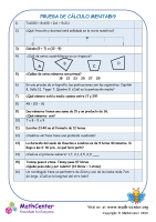 Prueba De Cálculo Mental 5:9 (A)